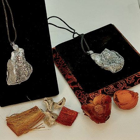 Медальони Друза Ангелска Аура Аква Кварц