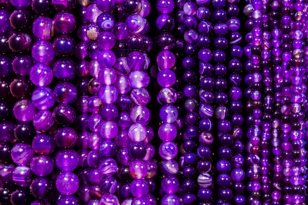 Наниз топчета Ахат виолетов